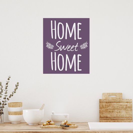 Home Sweet Home Typography Poster (Keuken)