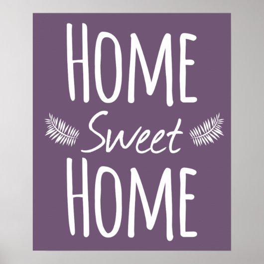 Home Sweet Home Typography Poster (Voorkant)