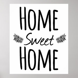Home Sweet Home Typography Poster