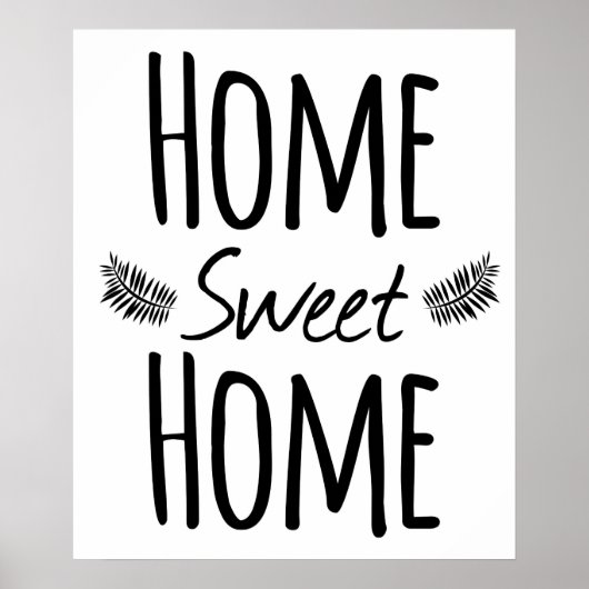 Home Sweet Home Typography Poster (Voorkant)