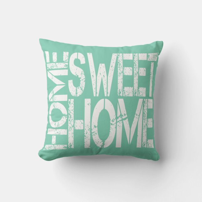 Home Sweet Home Typography Sierkussen (Voorkant)