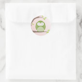 HOME SWEET HOME :: Uil in een boom 2 Ronde Sticker (Tas)