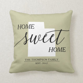 Home Sweet Home UT State Family Name Sierkussen