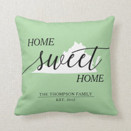 Home Sweet Home VA Staat Familienaam Sierkussen