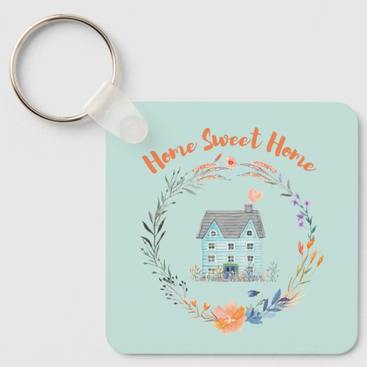 Home Sweet Home Vastgoed Chique Moderne Eigenaar Sleutelhanger (Voorkant)