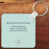 Home Sweet Home Vastgoed Chique Moderne Eigenaar Sleutelhanger (Achterkant)