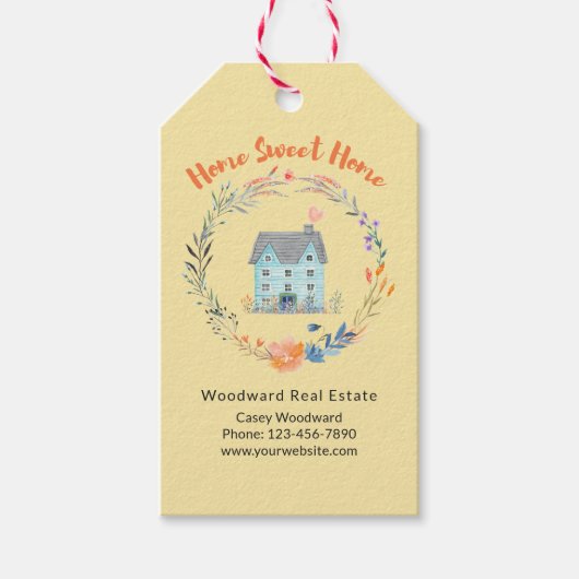 Home Sweet Home Vastgoed Klantwaardering Cadeaulabel (Voorkant)