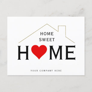 Home Sweet Home Vastgoed Promotie  Briefkaart