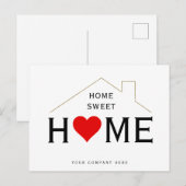 Home Sweet Home Vastgoed Promotie  Briefkaart (Voorkant / Achterkant)