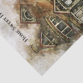 Home Sweet Home Victoriaans House in Shades of Bro Tissuepapier (Detail)