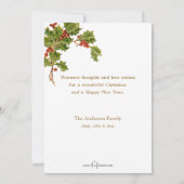 Home Sweet Home Vintage Kersthaard Feestdagenkaart (Achterkant)