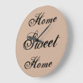 ~Home Sweet Home~ WALLCLOCK, AANPASSEN IT! Grote Klok (Hoek)