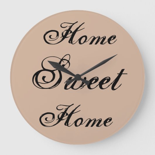 ~Home Sweet Home~ WALLCLOCK, AANPASSEN IT! Grote Klok (Voorkant)