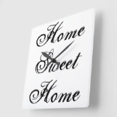 ~Home Sweet Home~ WALLCLOCK, AANPASSEN IT! Vierkante Klok (Hoek)
