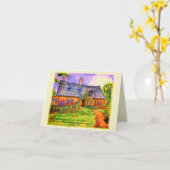 Home Sweet Home waterverf briefkaarten (Gele Bloem)