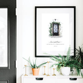 Home Sweet Home Waterverf Stone Zwarte IJzeren deu Poster