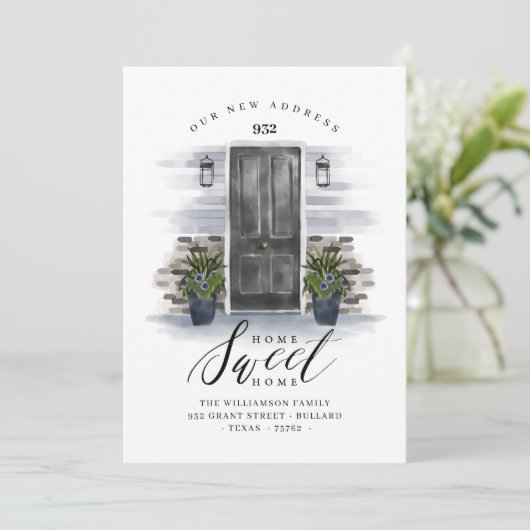 Home Sweet Home | We hebben de grijze Waterverf de Aankondiging (Staand voorkant)