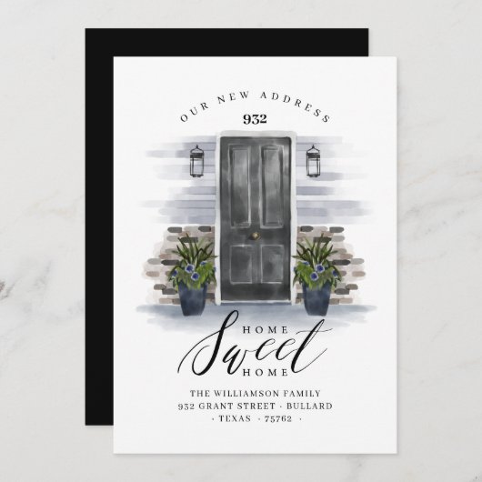 Home Sweet Home | We hebben de grijze Waterverf de Aankondiging (Voorkant / Achterkant)