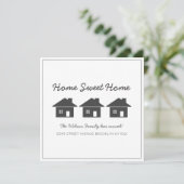 Home Sweet Home We hebben een nieuw huis verhuisd Aankondiging (Staand voorkant)