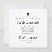 Home Sweet Home We hebben een nieuw huis verhuisd Aankondiging (Achterkant)