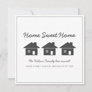 Home Sweet Home We hebben New House Moving Aankondiging