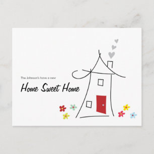 Home Sweet Home We verhuisden naar Briefkaart
