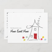 Home Sweet Home We verhuisden naar Briefkaart (Voorkant / Achterkant)