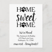 Home Sweet Home We've Moved Dog Pet Moving Briefkaart (Voorkant)