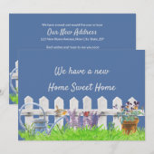Home Sweet Home White Picket Fence Nieuw adres Aankondiging (Voorkant / Achterkant)
