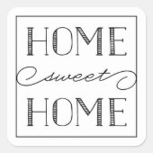 Home Sweet Home White | Stationery Party Stickers (Voorkant)
