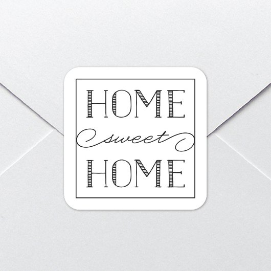 Home Sweet Home White | Stationery Party Stickers