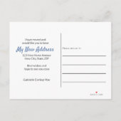 Home Sweet Home Wit Picket hek Ik heb verplaatst Aankondigingskaart (Achterkant)