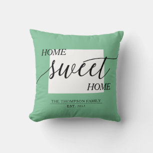 Home Sweet Home WY State Familienaam Sierkussen