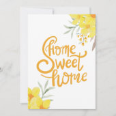 Home Sweet Home Zomer Bloemen Chic Housewarming Kaart (Voorkant)