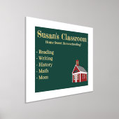 Home Sweet Homescholing Schoolhouse Chalkboard Folie Afdrukken (Laagn)