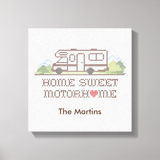Home Sweet Motor Home Canvas afdrukken (Voorkant)