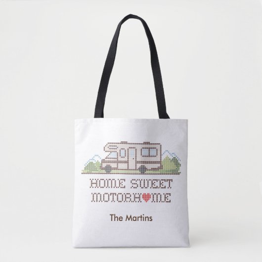 Home Sweet Motor Home Canvas tas (Voorkant)