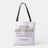 Home Sweet Motor Home Canvas tas (Achterkant)