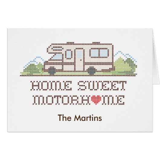 Home Sweet Motor Home Card (Voorkant Horizontaal)