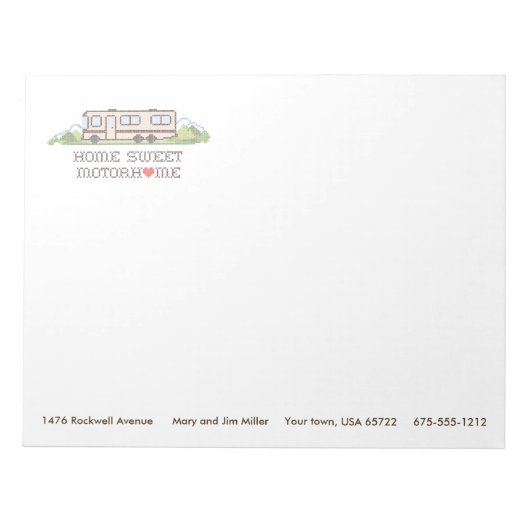 Home Sweet Motor Home-laptop Notitieblok (Voorkant)