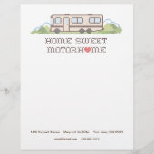 Home Sweet Motor Home Letterhead Briefhoofd Sjabloon (Voorkant)