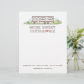 Home Sweet Motor Home Letterhead Briefhoofd Sjabloon (Staand voorkant)
