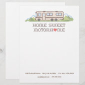 Home Sweet Motor Home Letterhead Briefhoofd Sjabloon (Voorkant / Achterkant)