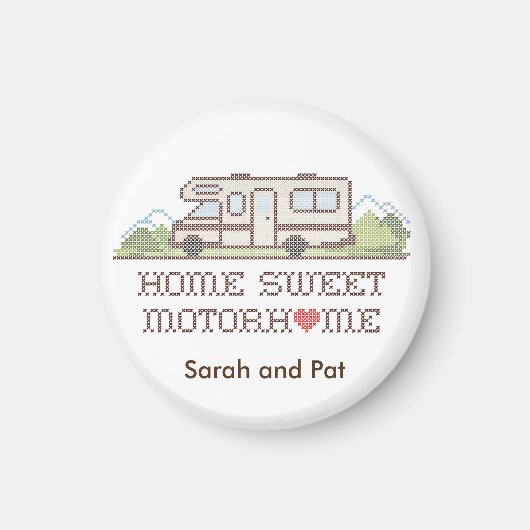 Home Sweet Motor Home Magnet (Voorkant)