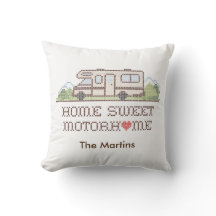 Home Sweet Motor Home Pillow