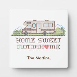 Home Sweet Motor Home Plaque Fotoplaat