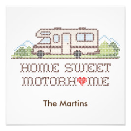 Home Sweet Motor Home Print Foto Afdruk