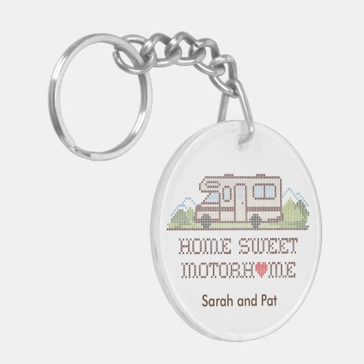 Home Sweet Motor Home Sleutelhanger (Voorkant Links)