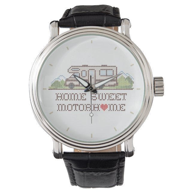 Home Sweet Motor Home Wristwatch Horloge (Voorkant)