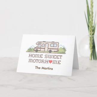 Home Sweet Motorhome-kaart Bedankkaart